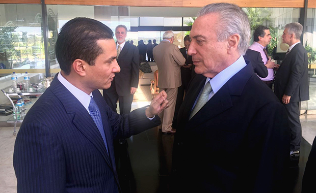 Pereira e Temer no Palácio do Jaburu