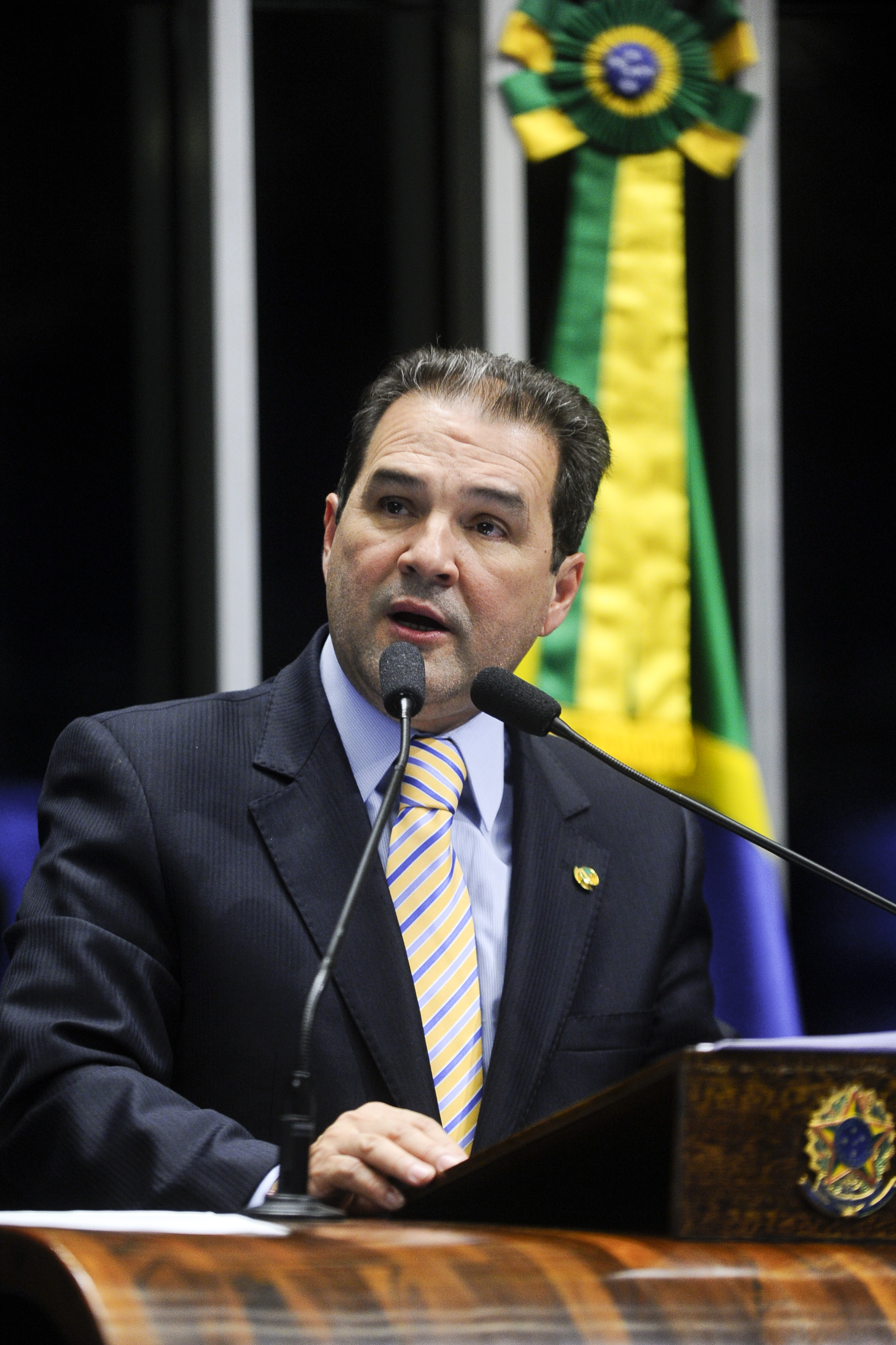 Plenário do Senado Federal durante sessão deliberativa ordinária. Em discurso, senador Eduardo Lopes (PRB-RJ). Foto: Moreira Mariz/Agência Senado